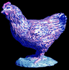 Betty the blue chicken